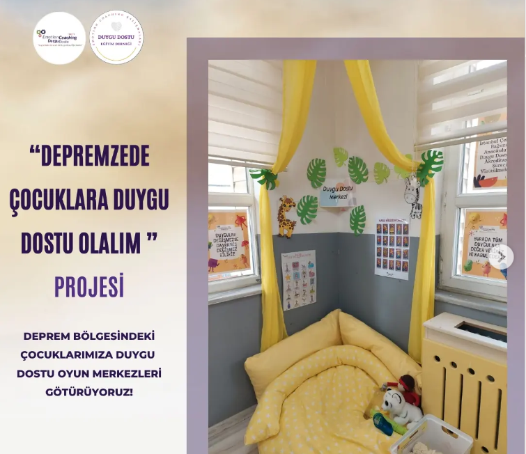 Depremzede Çocuklara Duygu Dostu Olalım projesi