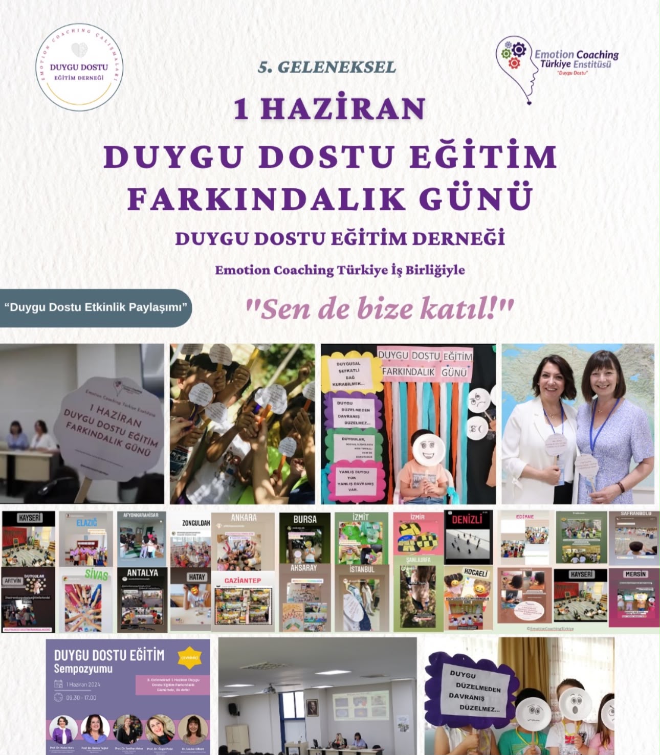 1 Haziran Duygu Dostu Eğitim Farkındalık Günü