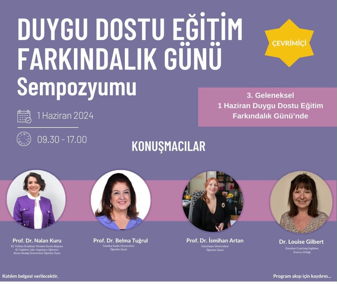 1 Haziran Duygu Dostu Eğitim Farkındalık Günü